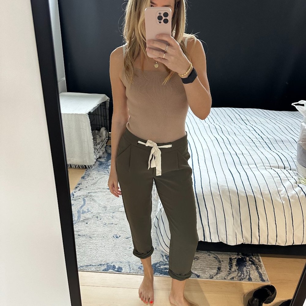 Wilfed Olive Green pants with adorable front tie